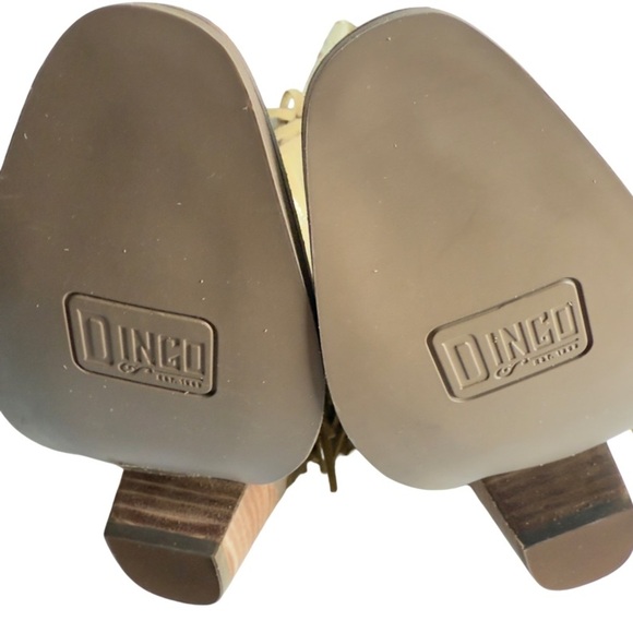 Dingo Gypsy Studded Fringe Metallic Western Boots Size 7 - Picture 9 of 10